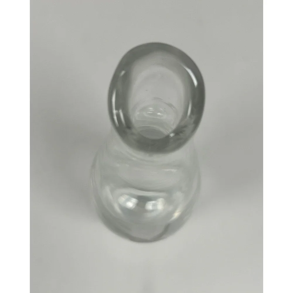 Art Glass Bud Vase With Bird Etched 8